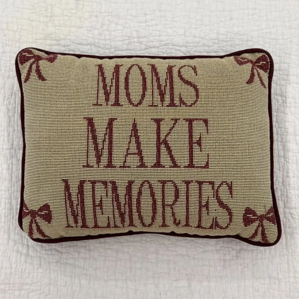 Vintage Tapestry Accent Pillow Moms Make Memories 12